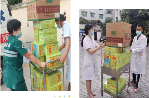 “高温送清凉”-----我院内二党支部在行动