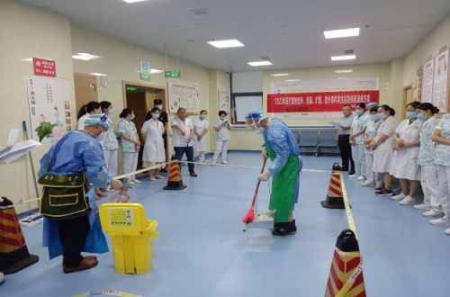 市三医院开展医疗废物流失、泄露、扩散、意外发生应急预案演练